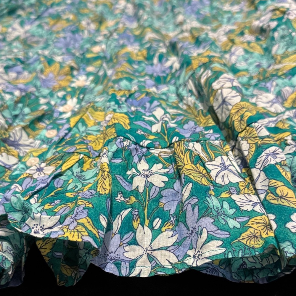 NWT J.Crew Aqua Floral Cotton Dress - Picture 7 of 13